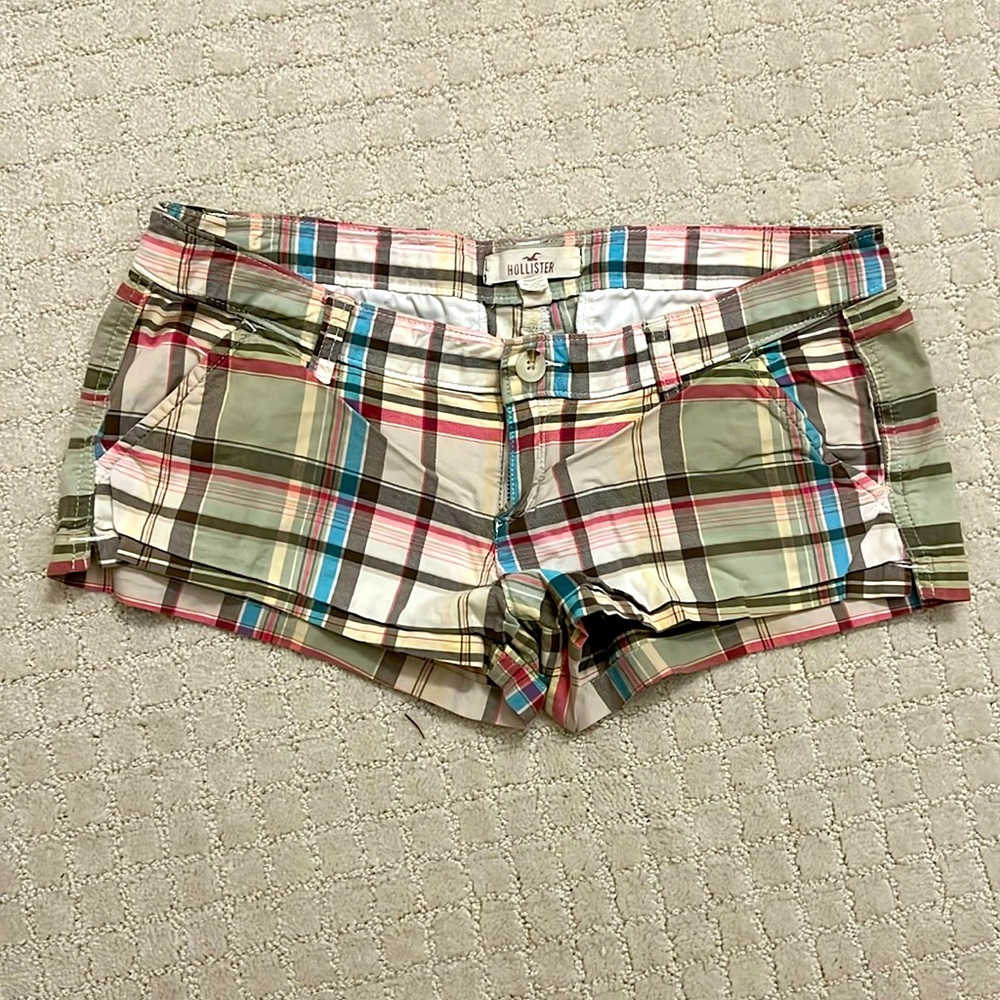 Hollister Plaid Low Rise Shorts